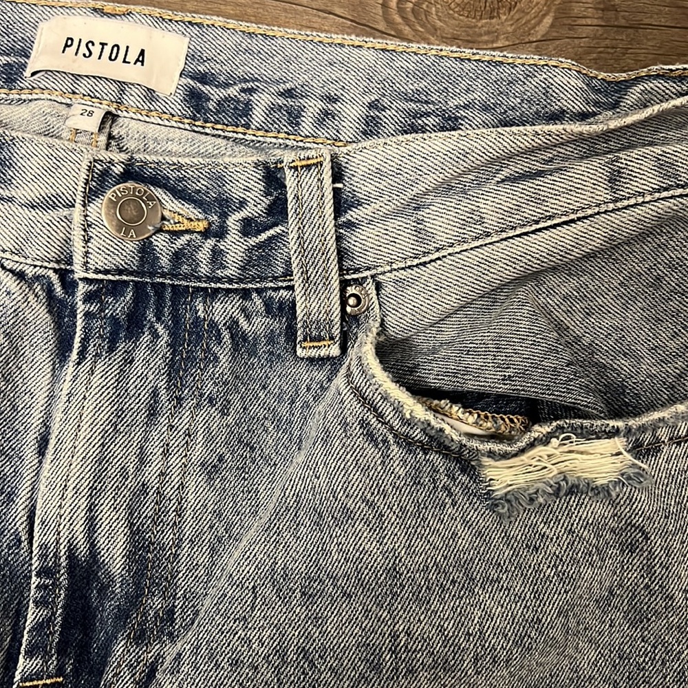 Pistola Presley High Rise Relaxed Roller Jean Size 28 - Picture 5 of 8